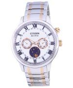 Refurbished Citizen Moon Phase Two Tone Stainless Steel Silver Dial Eco-Drive AP1054-80A Men's Watch