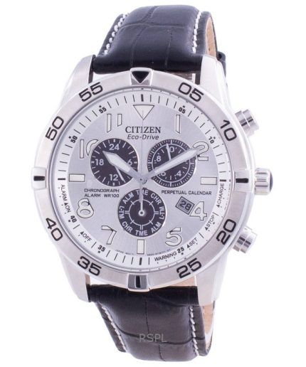 Refurbished Citizen Perpetual Calendar Chronograph Silver Dial Eco-Drive BL5470-14A 100M Men's Watch