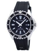 Refurbished Citizen Promaster Polyurethane Strap Black Dial Diver's Eco-Drive BN0190-15E 200M Men's Watch