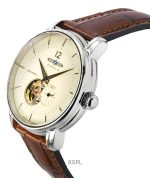 Zeppelin LZ-120 Bodensee Leather Strap Beige Open Heart Dial Automatic 81661 Men's Watch