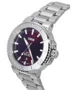 Oris Aquis Date Relief Stainless Steel Red Dial Automatic Diver's 01 733 7730 4158-07 8 24 05PEB 300M Men's Watch