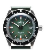 Edox Skydiver Special Edition Green Dial Automatic Diver's 801313NCVI 300M Men's Watch With Extra Strap