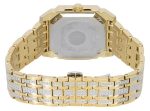 Bulova Octava Crystal Accents Gold Tone Stainless Steel Silver Dial Quartz 98A295 Mens Watch