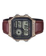 Casio Standard Digital World Time Leather Strap Quartz AE-1200WHL-5AV 100M Men's Watch