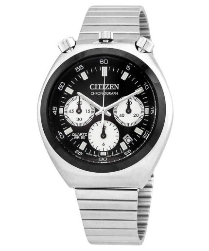 Citizen Chronograph Stainless Steel Black Dial Quartz AN3660-81E Men's Watch