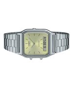 Casio Vintage Analog Digital Light Champagne Dial Quartz AQ-230A-9AMQY Unisex Watch