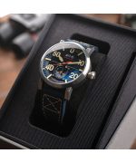 AVI-8 Dambuster Chadwick Meca-Quartz Cobalt Blue Leather Strap Blue Dial AV-4113-01 Men's Watch