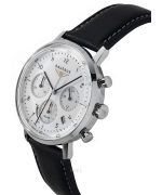 Bauhaus Classic Chronograph Stainless Steel Leather Strap White Dial Solar 20861 Men's Watch