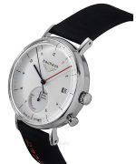 Bauhaus Classic Black Leather Strap White Dial Solar 21121 Men's Watch