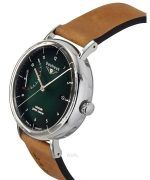 Bauhaus Classic Brown Leather Strap Dark Green Dial Automatic 21604 Men's Watch