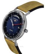 Bauhaus Classic Leather Strap Dark Blue Dial Automatic 21623 Men's Watch