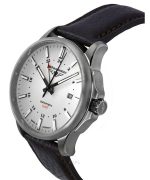 Bauhaus Aviation GMT Leather Strap Full Luminous Beige Dial Automatic 28685 100M Mens Watch