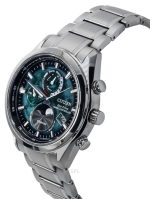 Citizen Radio Controlled Moon Phase Super Titanium Green Dial Eco-Drive BY1010-81X 100M Mens Watch