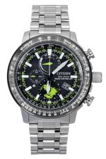 Citizen Promaster Geo Trekker Stainless Steel Black Dial Eco-Drive BY3006-53E 200M Mens Pilot Watch