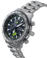 Citizen Promaster Geo Trekker Stainless Steel Black Dial Eco-Drive BY3006-53E 200M Mens Pilot Watch