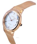 Citizen L Rose Gold Tone Stainless Steel White Dial Eco-Drive EM1153-88A Women's Watch