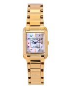 Citizen L Square Rose Gold Tone Stainless Steel Mother Of Pearl Dial Eco-Drive EW5603-89Y Women's Watch