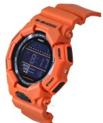 Casio G-Shock Digital Bio-Based Orange Resin Strap Black Dial Quartz GD-010-4 200M Men's Watch