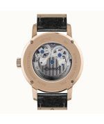 Ingersoll The Jazz Moon Phase Leather Strap Black Skeleton Dial Automatic I07705 Men's Watch