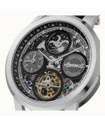 Ingersoll The Arc Moon Phase Leather Strap Black Skeleton Dial Automatic I16001 Men's Watch