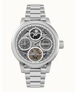 Ingersoll The Arc Moon Phase Stainless Steel Silver Skeleton Dial Automatic I16002 Men's Watch