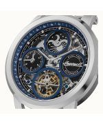 Ingersoll The Arc Moon Phase Stainless Steel Blue Skeleton Dial Automatic I16003 Men's Watch