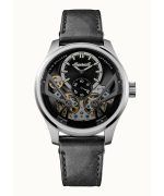 Ingersoll The Naismith Leather Strap Black Skeleton Dial Automatic I16101 Men's Watch