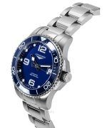 Longines HydroConquest Stainless Steel Sunray Blue Dial Automatic Diver's L3.780.4.96.6 300M Men's Watch