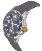 Longines HydroConquest Rubber Strap Sunray Grey Dial Automatic Diver's L3.782.3.78.9 300M Men's Watch