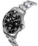 Longines Hydroconquest Stainless Steel Sunray Black Dial Automatic Diver's L3.782.4.56.6 300M Men's Watch