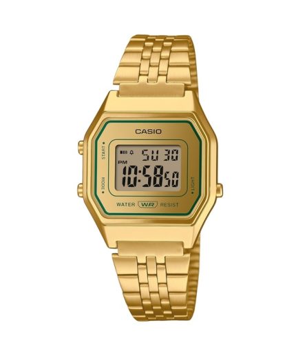 Casio Vintage Digital Gold Tone Stainless Steel Bracelet Quartz LA680WEGV-9A Women's Watch