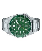 Casio Standard Analog Stainless Steel Green Dial Quartz MTD-135D-3AV Men's Watch