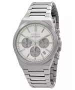 Seiko Discover More Classic Chronograph Stainless Steel White Dial Quartz SSB451P1 100M Men's Watch