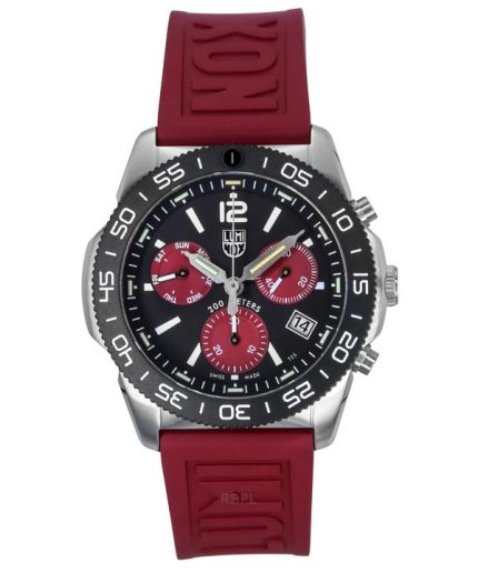 Luminox Pacific Diver Chronograph Rubber Strap Black Dial Quartz XS.3155.1.SET 200M Men's Watch