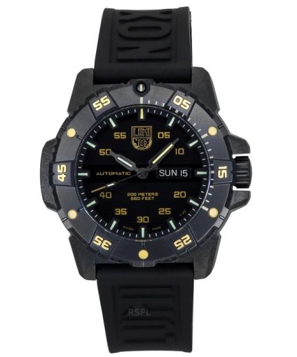 Luminox Master Carbon SEAL Limited Edition Rubber Strap Black Dial Automatic Divers XS.3865.GOLD 200M Mens Watch