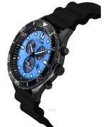 Citizen Eco-Drive Chronograph Polyurethane Strap Blue Dial AT2567-18L 100M Men's Watch