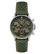 AVI-8 Hawker Typhoon Coningham Chronograph Harding Leather Strap Green Dial Quartz AV-4093-0D Men's Watch