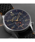 AVI-8 Hawker Typhoon Baldwin Automatic Leather Strap Cool Black Dial AV-4119-01 Men's Watch