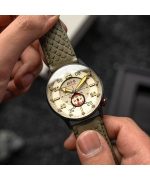 AVI-8 Hawker Typhoon Baldwin Automatic Leather Strap Dark Khaki Dial AV-4119-04 Men's Watch