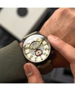 AVI-8 Hawker Typhoon Baldwin Automatic Leather Strap Dark Khaki Dial AV-4119-04 Men's Watch