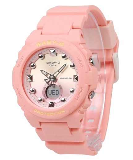 Casio Baby-G Analog Digital Resin Strap Pink Dial Quartz BGA-320-4A1 100M Women's Watch