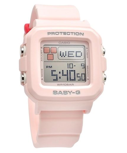 Casio Baby-G Plus Digital Pink Resin Strap Quartz BGD-10L-4 100M Women's Watch With Extra Band Loops