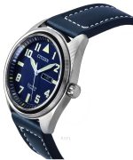 Citizen Eco-Drive Super Titanium Blue Leather Strap Blue Dial BM8560-45L 100M Men's Watch