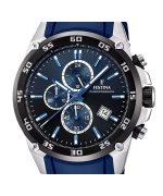 Festina The Originals Chronograph Rubber Strap Blue Dial Quartz F20330-A 100M Men's Watch