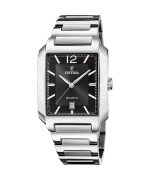 Festina On The Square Stainless Steel Black Dial Quartz F20677-4 Men's Watch