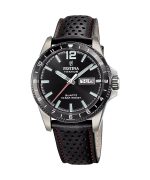 Festina Titanium Leather Strap Black Dial Quartz F20699-4 100M Men's Watch