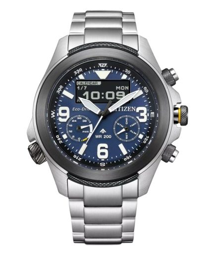 Citizen Promaster Land 35th Anniversary Chronograph Blue Dial Eco-Drive JV1006-51L 200M Men's Watch