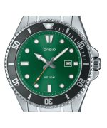 Casio Standard Analog Stainless Steel Green Dial Quartz MDV-107D-3A2V 200M Men's Watch