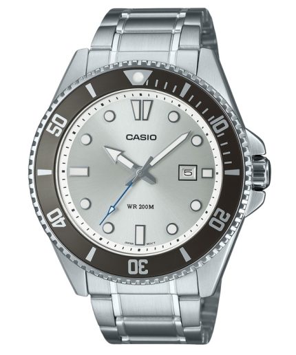 Casio Standard Analog Stainless Steel Silver Dial Quartz MDV-107D-7AV 200M Men's Watch