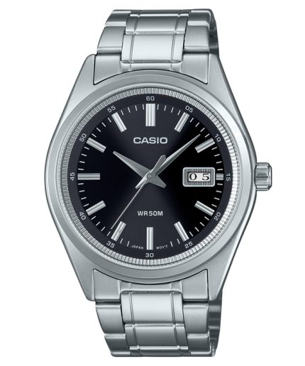 Casio Standard Analog Stainless Steel Black Dial Quartz MTP-B180D-1A1V Men's Watch